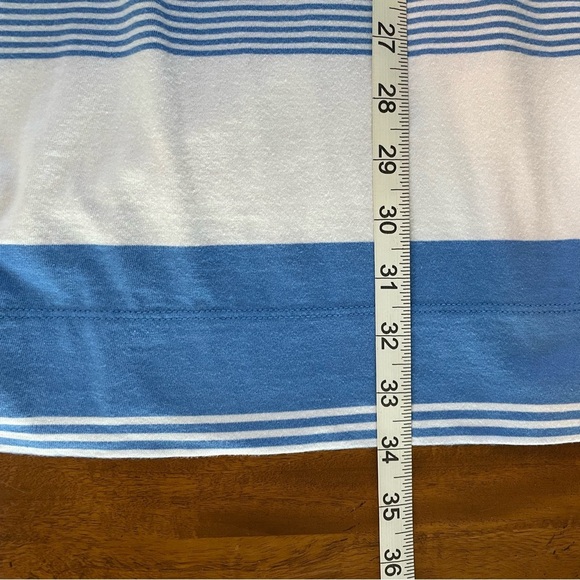 Lilly Pulitzer Marlowe Bay Blue Coconut Stripe 100% Pima Cotton Pullover Dress - Picture 12 of 14